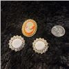 Image 3 : Cameo and earrings - West Germany