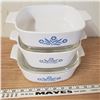 Image 1 : 3 corning ware dishes with two lids