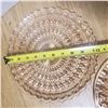 Image 3 : pair of pink depression glass plates