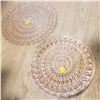 Image 4 : pair of pink depression glass plates