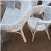 Image 8 : 3 piece white wicker patio set