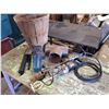 Image 1 : BASKET W/ TOOLS -DRILL, TORCH, GREASE GUN, ETC