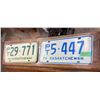 Image 1 : 2 Saskatchewan trailer license plates