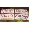 Image 1 : 2 pair 1975 Saskatchewan license plates - one farm set of plates
