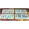 Image 1 : 2 pair Saskatchewan license plates 1970 and 1974