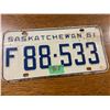 Image 2 : 1961 Saskatchewan license plate - farm plate