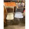 Image 1 : 2 primitive wooden kitchen chairs