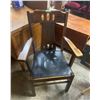 Image 1 : Oak arts and crafts arm chair - all original