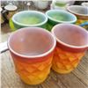 Image 5 : 8 diamond pattern Fire King mugs