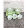 Image 1 : VINTAGE PYREX PLATES SAUCERS CUPS BOWLS SET SOME STAINING AND USAGE WEAR