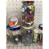 Image 3 : LOT OF VINTAGE JARS WITH BUTTONS KNOBS ETC