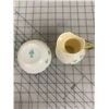 Image 3 : ANTIQUE BELLEEK CREAM ANS SUGAR