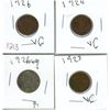 Image 1 : 4 coins 1926 nickel 3 pennies 1923 1924 1926
