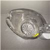 Image 3 : tall clear heavy glass picture jug