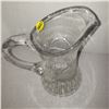 Image 4 : tall clear heavy glass picture jug