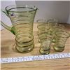 Image 2 : Vintage Pitcher with 6 Matching Glasses
