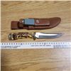 Image 1 : Ruko Hunting Knife with Stone and Leather Case