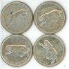 Image 1 : 4 Silver Canadian Quarters 1967