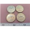 Image 1 : 4 Silver Canadian Quarters 1967