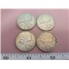 Image 1 : 2 1960, 2 1962 Silver Canadian Quarters
