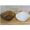 Image 1 : 2 Pyrex Dishes & Heller Deep Glass Bakeware