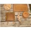 Image 2 : misc wood  lot, small wooden nick nacks household