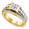 Image 1 : Bridal Wedding Ring Band Set 1 Cttw 14KT Yellow Gold