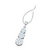 Image 1 : Round Diamond Triple Trinity Cluster Pendant 1/4 Cttw 14KT White Gold