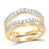 Image 1 : Round Diamond Wedding Wrap Ring Guard Enhancer 5/8 Cttw 14KT Yellow Gold