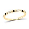 Image 1 : Round Black Color Enhanced Diamond Band Ring 1/10 Cttw 10KT Yellow Gold