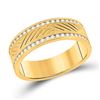 Image 1 : Round Diamond Wedding Machine Set Band Ring 1/2 Cttw 10KT Yellow Gold
