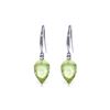 Image 1 : Genuine 19.1 ctw Green Amethyst & Diamond Earrings 14KT White Gold - REF-41N3R