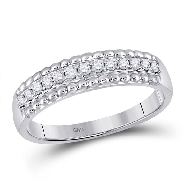 Round Diamond Wedding Anniversary Band 1/4 Cttw 10KT White Gold