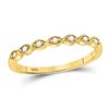 Image 1 : Round Diamond Classic Stackable Band Ring 1/20 Cttw 14KT Yellow Gold