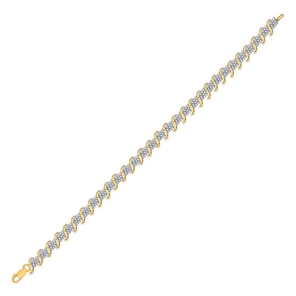 Round Diamond Tennis Bracelet 1/2 Cttw 10KT Yellow Gold
