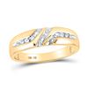 Image 1 : Round Diamond Wedding Band Ring .03 Cttw 10KT Yellow Gold
