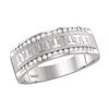 Round Diamond Wedding Band Ring 1/3 Cttw 14KT White Gold