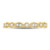 Image 2 : Round Diamond Marquise Dot Stackable Band Ring 1/6 Cttw 10KT Yellow Gold