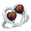 Image 1 : 2.60 CTW Garnet Ring 10K White Gold - REF-23K7W
