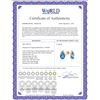 Image 2 : Genuine 5.06 ctw Blue Topaz & Diamond Earrings 14KT White Gold - REF-46T7A