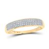 Image 1 : Round Diamond Pave Band Ring 1/5 Cttw 10KT Yellow Gold