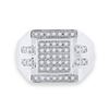 Image 2 : Round Diamond Square Cluster Ring 1/3 Cttw 10KT White Gold