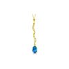 Genuine 1.79 ctw Blue Topaz & Diamond Necklace 14KT Yellow Gold - REF-34R6P