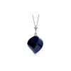 Genuine 15.25 ctw Sapphire Necklace 14KT White Gold - REF-26K7V
