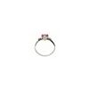 Genuine 0.98 ctw Pink Topaz & Diamond Ring 14KT White Gold - REF-31V2W