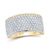 Image 1 : Round Diamond Pave Band Ring 3-1/5 Cttw 14KT Yellow Gold