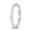 Image 2 : Round Diamond Machine-Set Band Ring 1/8 Cttw 14KT White Gold