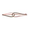 Image 2 : Round Brown Diamond Bangle Bracelet 1/2 Cttw 14KT Rose Gold