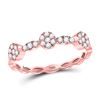 Image 1 : Round Diamond Circle Stackable Band Ring 1/4 Cttw 10KT Rose Gold