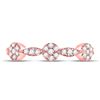 Image 2 : Round Diamond Circle Stackable Band Ring 1/4 Cttw 10KT Rose Gold